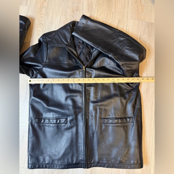 Phase Two size L Men's Black Leather Jacket - Picture 10 of 13
